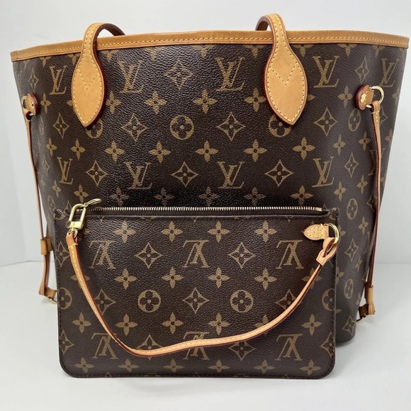 Louis Vuitton Neverfull MM Tote Bag With Pouch - Picture 12 of 16